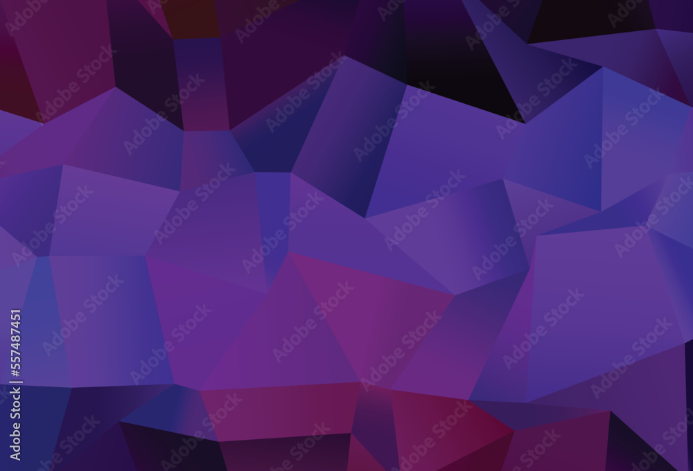 Obraz premium Dark Purple, Pink vector cover with polygonal style.
