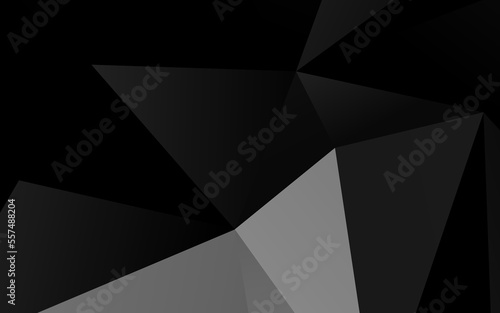 Dark Silver, Gray vector shining triangular pattern.