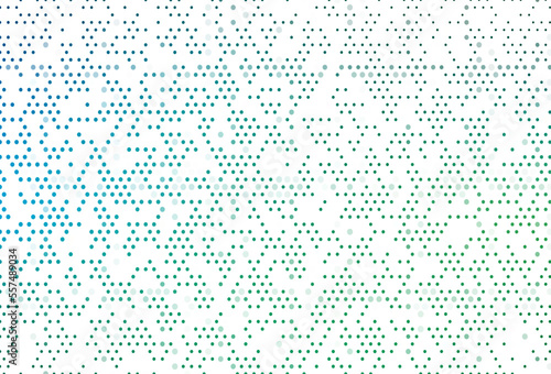 Light Blue  Green vector background with bubbles.