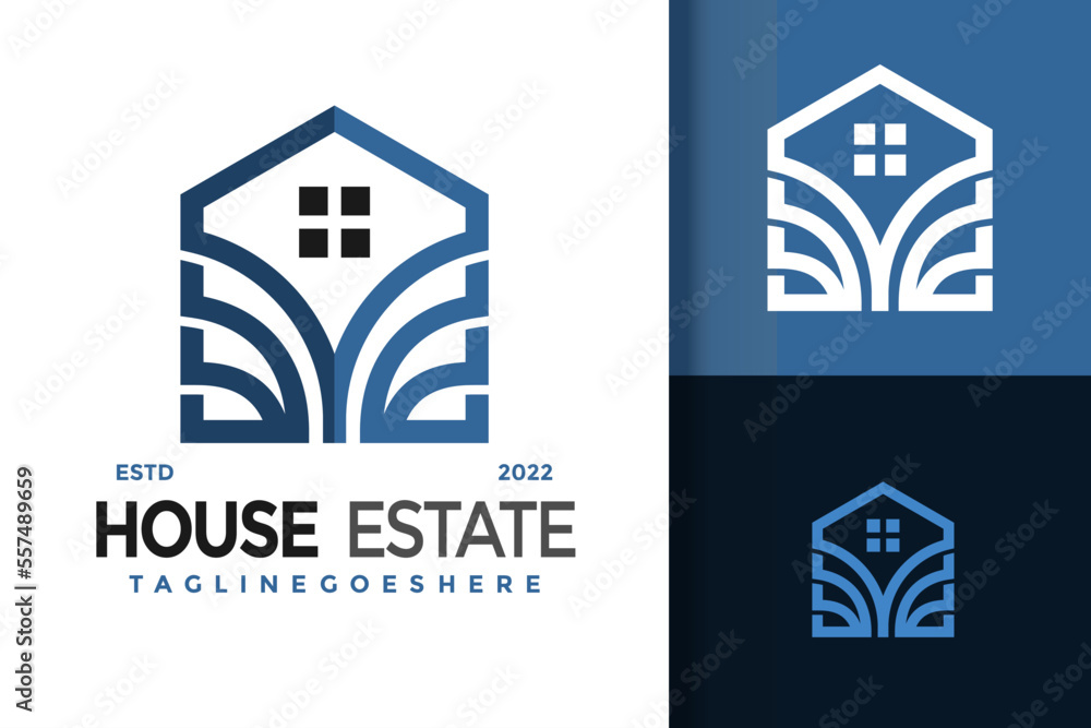 House Estate Logo Design Vector Illustration Template
