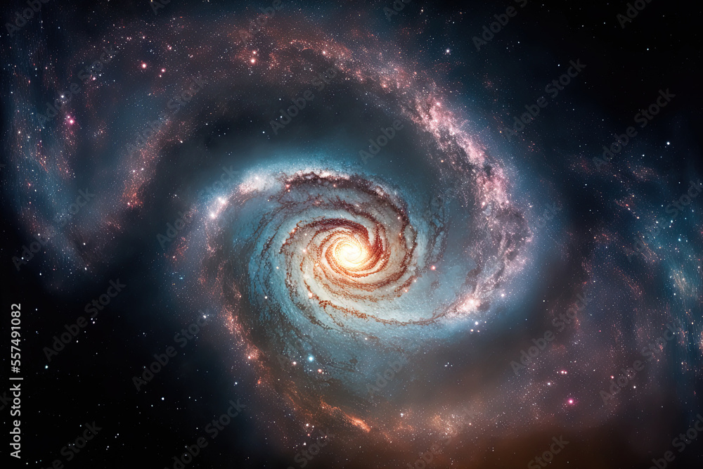 space dust and stars in the universe's milky way galaxy. Generative AI