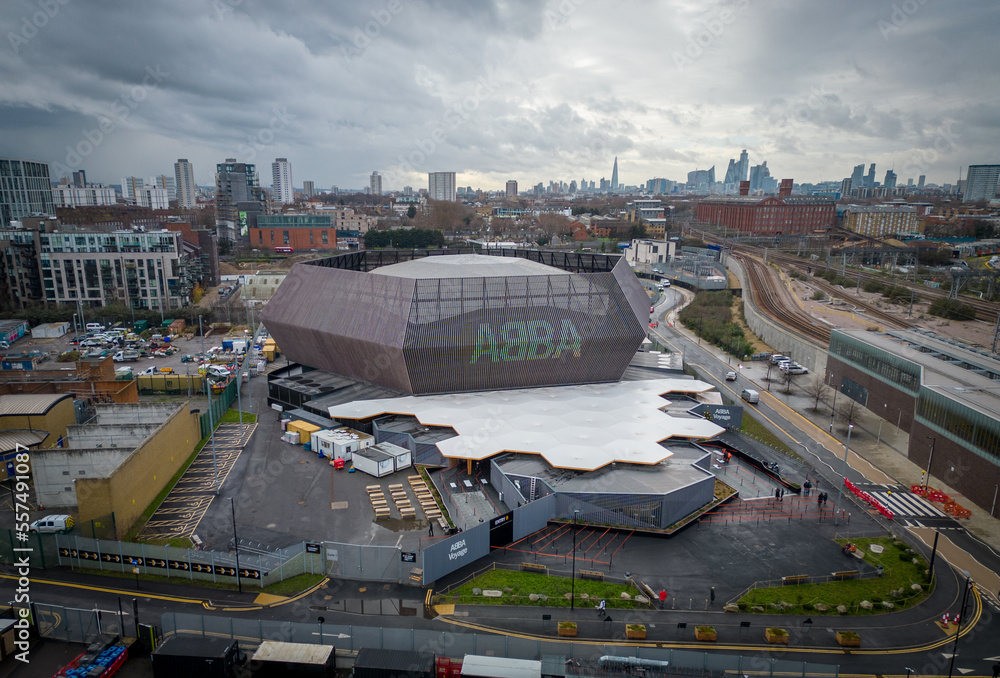 ABBA Arena in London - aerial view over the concert hall - LONDON, UNITED  KINGDOM - DECEMBER 20, 2022 Stock-Foto | Adobe Stock