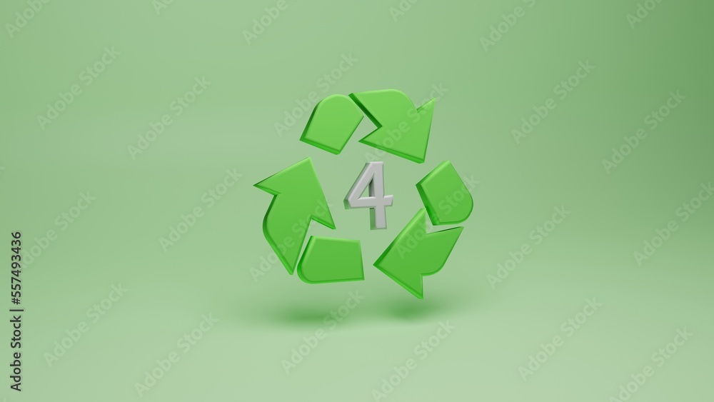 3d rendering of recycling symbols for plastic - 4 3d rendering of recycling symbols for plastic - 4
