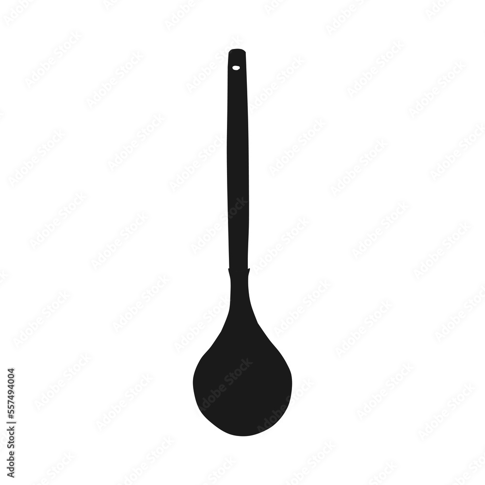 The best soup ladle silhouette, vector illustration in trendy flat design style. Isolated on white background. Editable graphic resources for many purposes. Ladle kitchenware black icon. The best soup ladle silhouette, vector illustration in trendy flat design style. Isolated on white background. Editable graphic resources for many purposes. Ladle kitchenware black icon.