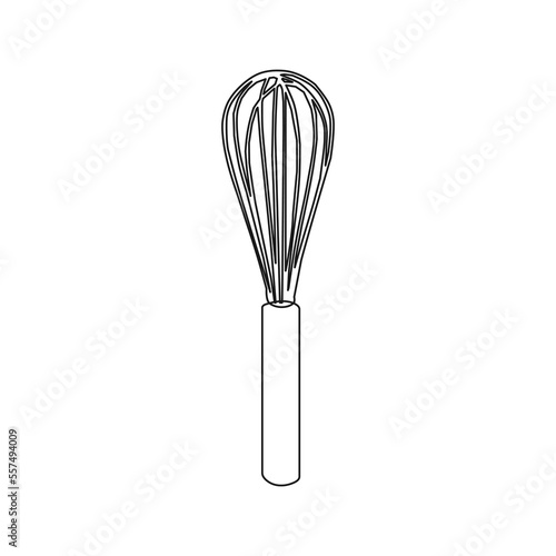 The best Egg beater or hand mixer outline icon, vector illustration in trendy style, isolated on white background. Editable graphic resources for many purposes. Egg beater icon.
