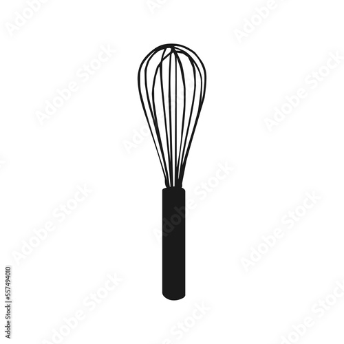The best Egg beater or hand mixer silhouette, vector illustration in trendy style, isolated on white background. Editable graphic resources for many purposes. Egg beater icon.