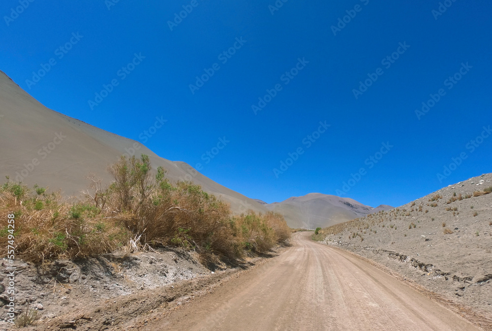 Road on desert 