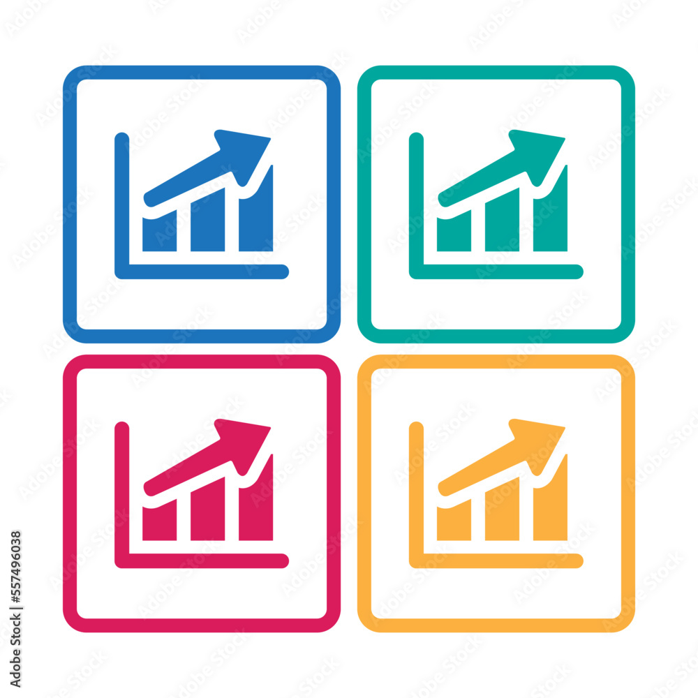 growing graph icon vector illustration growing graph icon vector illustration