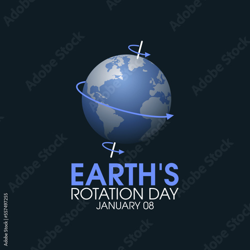 vector graphic of earth's rotation day good for earth's rotation day celebration. flat design. flyer design.flat illustration.