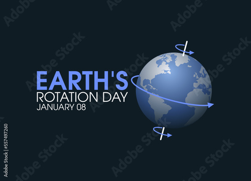 vector graphic of earth's rotation day good for earth's rotation day celebration. flat design. flyer design.flat illustration.