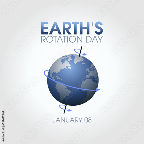 vector graphic of earth's rotation day good for earth's rotation day celebration. flat design. flyer design.flat illustration.