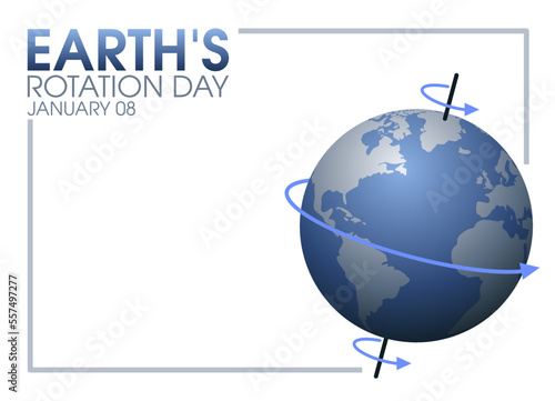 vector graphic of earth's rotation day good for earth's rotation day celebration. flat design. flyer design.flat illustration.