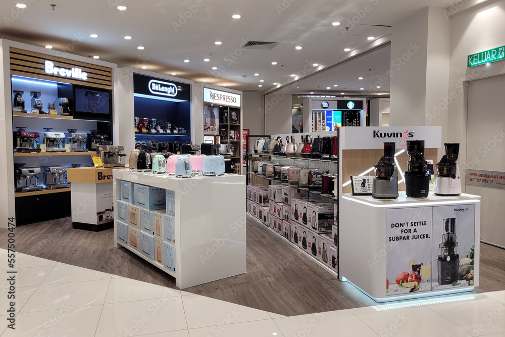 DAMANSARA, MALAYSIA 23 DEC 2022 Interior view of Harvey Norman store