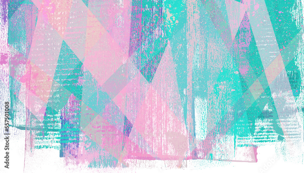 abstract background with two-toned color, pink and turquoise painted wall, 