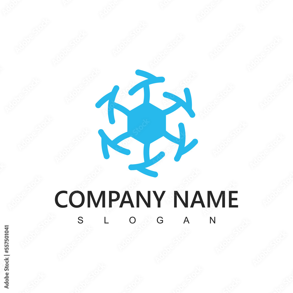 Snowflake Logo Template For Conditioning And cooler Icon Snowflake Logo Template For Conditioning And cooler Icon