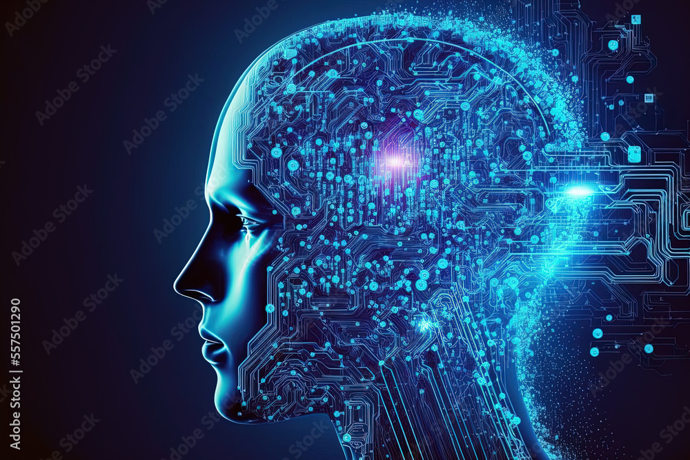 Obraz premium Background in science and technology. Generative AI
