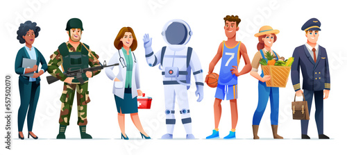 People of different profession characters vector illustration
