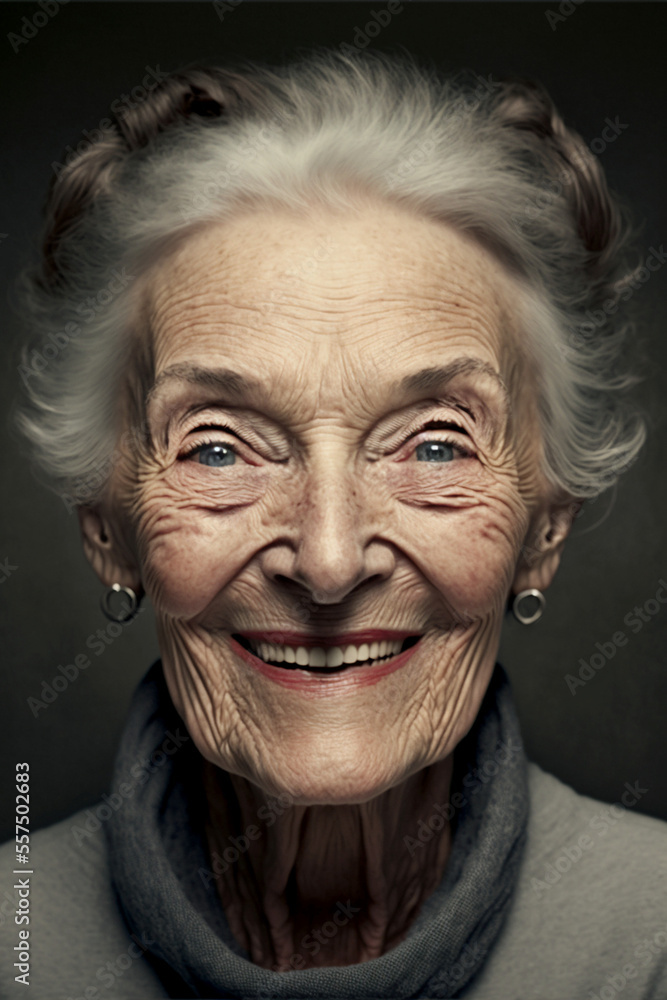 beautiful old Elegant Elderly Lady