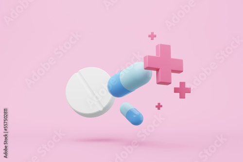3D element health care icon isolate on blue background. 3d object for health care. 3d render illustation.