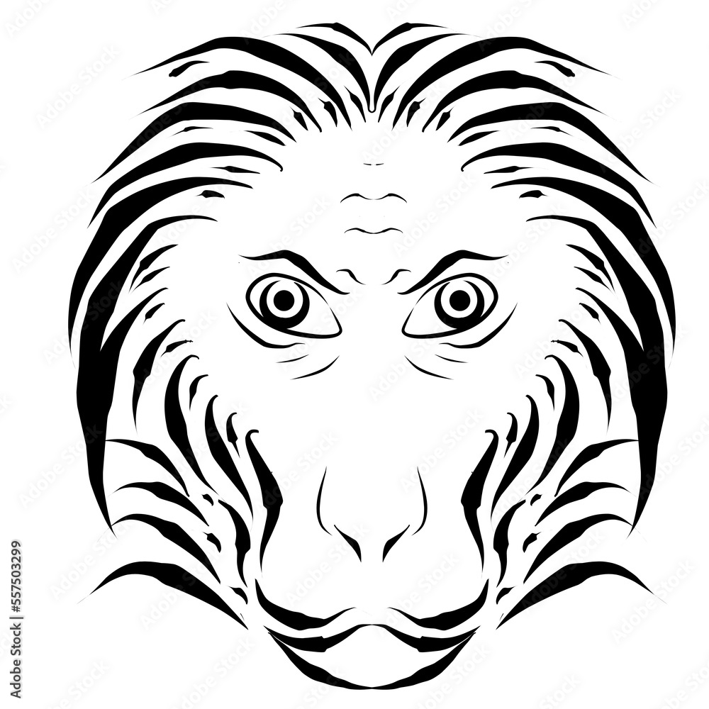 hand drawn angry monkey face hand drawn angry monkey face