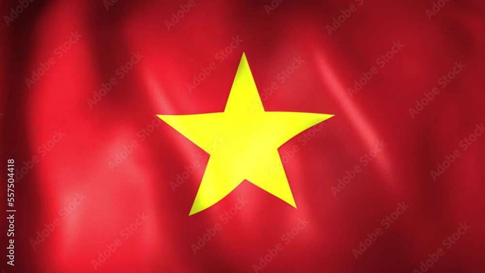 Animation of Vietnam flag. 4K. Vietnamese flag flying, Socialist Republic of Vietnam flag render animation Animation of Vietnam flag. 4K. Vietnamese flag flying, Socialist Republic of Vietnam flag render animation