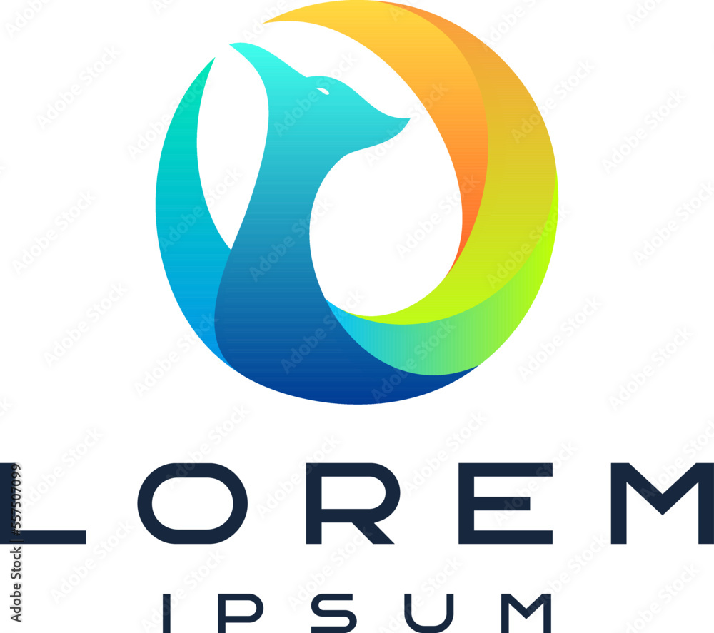 Abstract 3D Modern Phoenix Logo Template Abstract 3D Modern Phoenix Logo Template