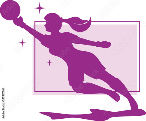 Woman Goalkeeper Silhouette