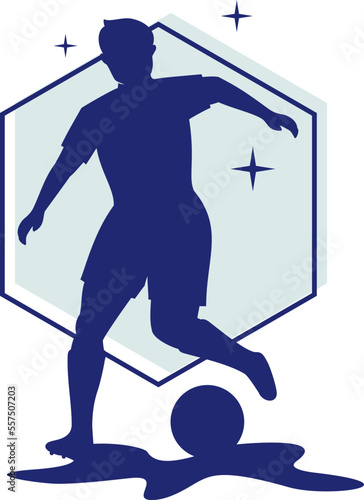 Young Man Football Silhouette