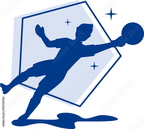 Young Man Goalkeeper Silhouette