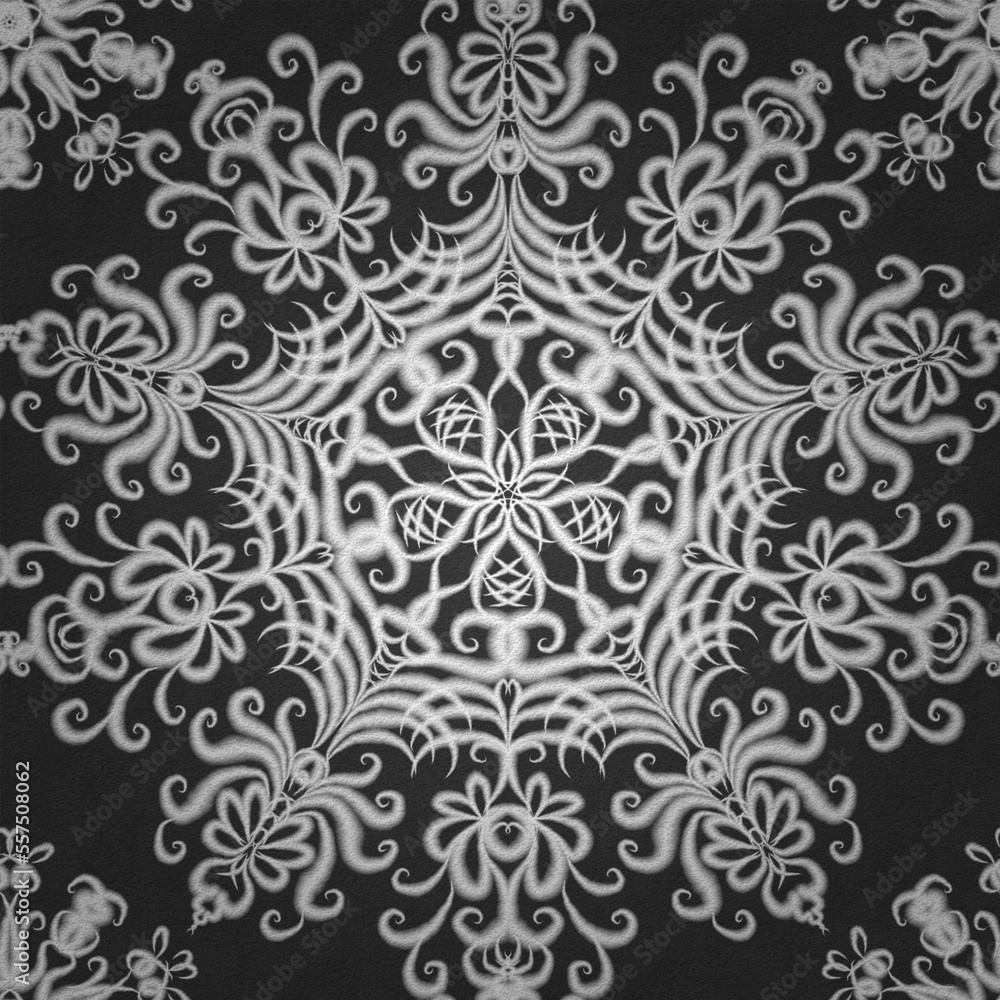 black and white snowflakes abstract pattern background fabric design print black and white snowflakes abstract pattern background fabric design print