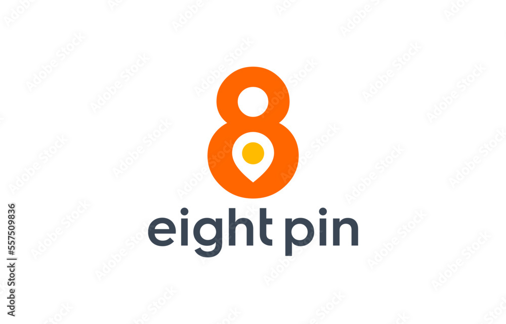 eight pin logo design templates