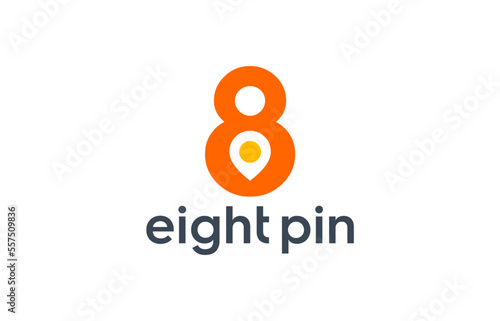 eight pin logo design templates