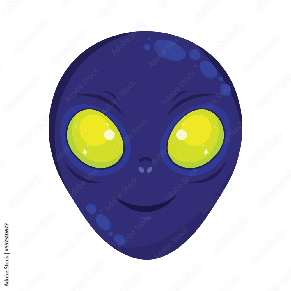 Fototapeta premium alien head psychedelic style