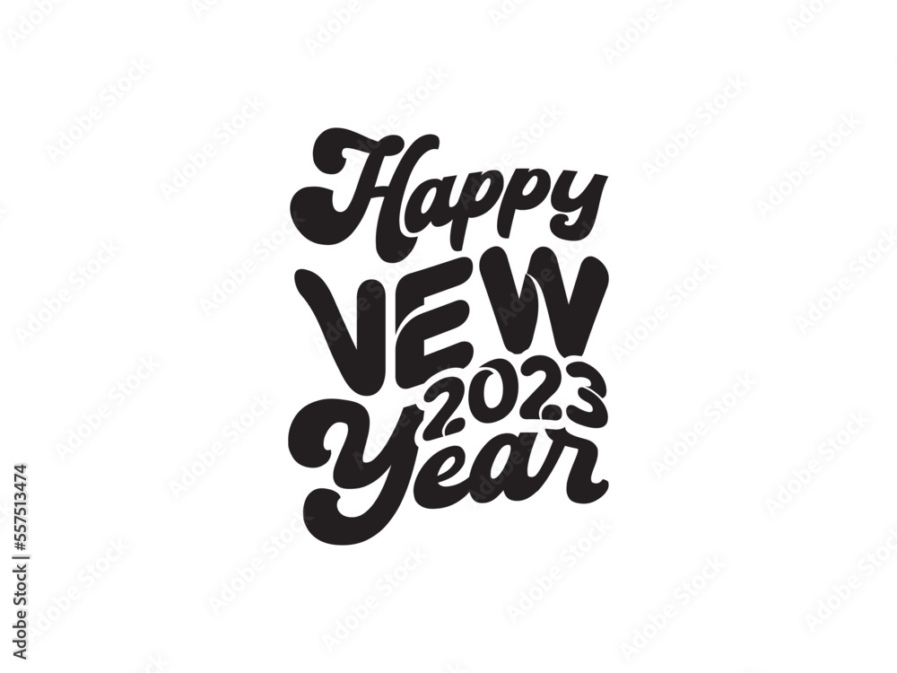 Fototapeta premium Happy New year Groovy design