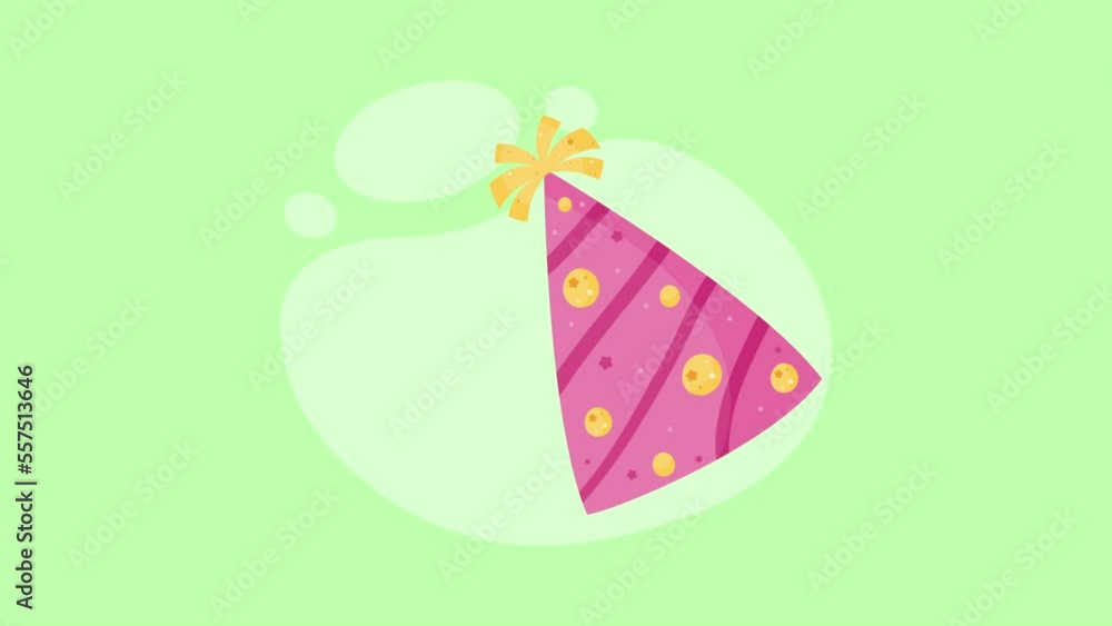 pink party hat accessory animaton pink party hat accessory animaton