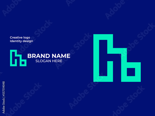 Creative professional Real estate building corporate logo with letter h logo mark using grid system