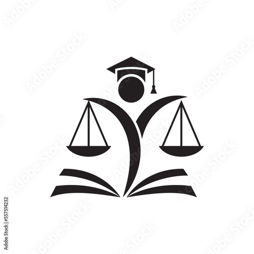 Justice law education icon design.