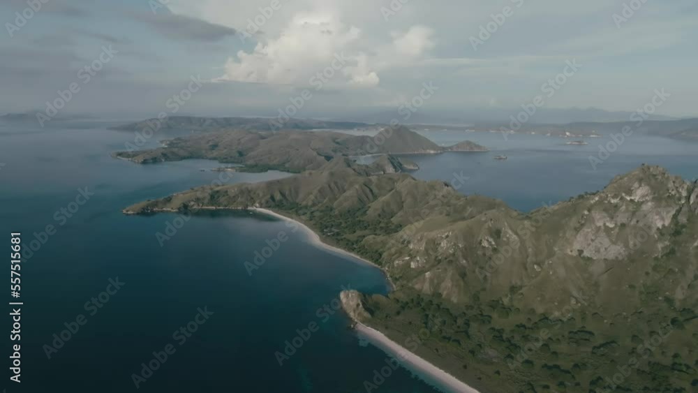 Aerial top view of a traditional boat in beautiful sea bay with turquoise crystal clear water, Aerial top view of a traditional boat in beautiful sea bay with turquoise crystal clear water,