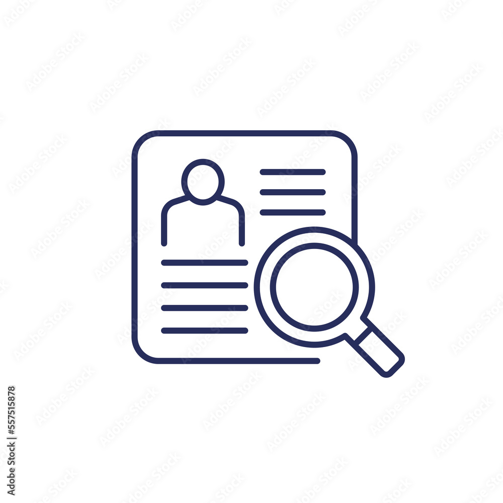 KYC, know your customer line icon KYC, know your customer line icon