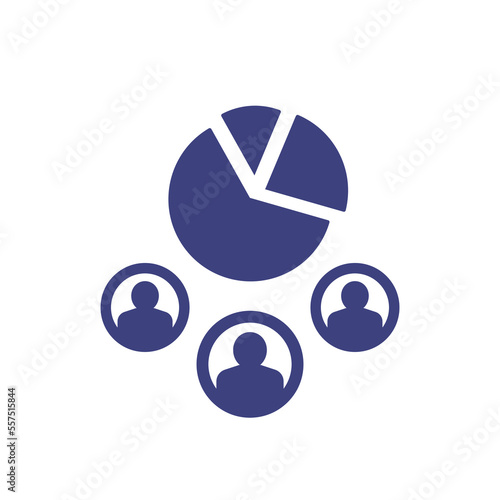 customer segmentation icon on white