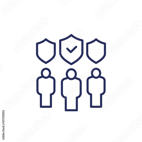 group insurance, coverage line icon