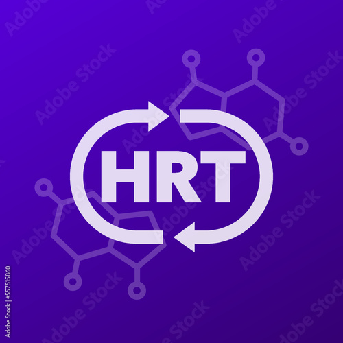 HRT icon, hormone replacement therapy vector
