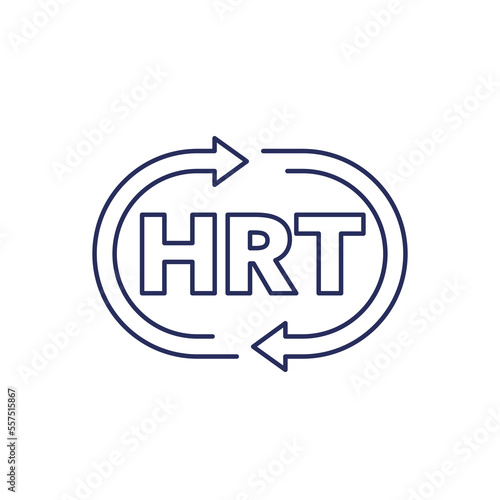 HRT line icon, hormone replacement therapy