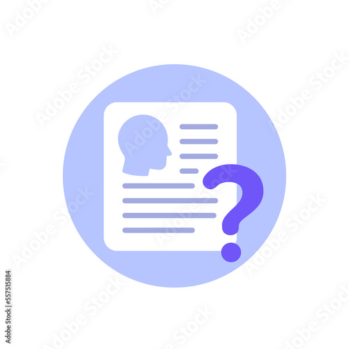 KYC, verify identity icon, know your customer, flat design