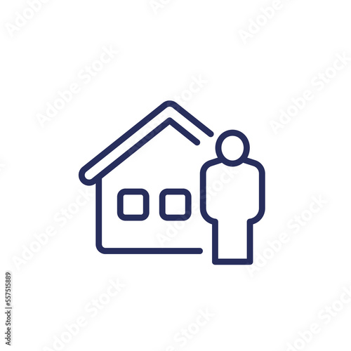 landlord or house owner line icon