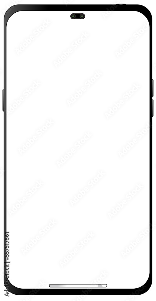 New smart phone mockup with blank white screen for infographic global business market plan. Vector illustration New smart phone mockup with blank white screen for infographic global business market plan. Vector illustration