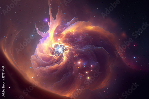 Abstract Nebula Sky Background  Generative AI