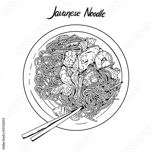 Illustration Hand Drawn Noodle
