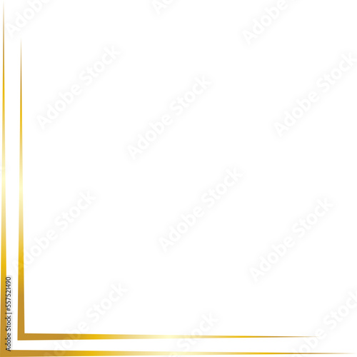 gold line corner, border, frame decoration
