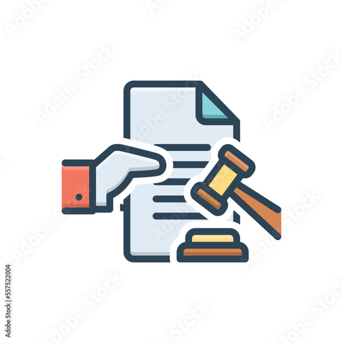 Color illustration icon for appeals 